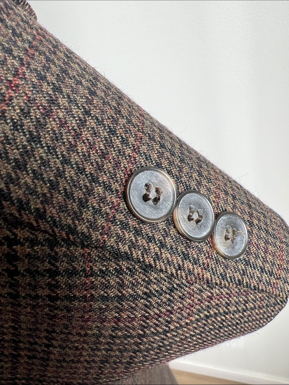 Men's Glen Plaid Sport Coat in Brown - Classic Two-Button Blazer - Picture 8 of 10